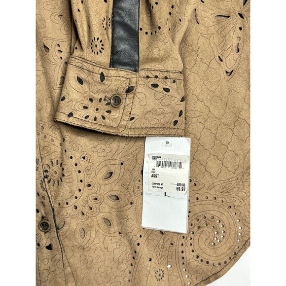 Alberto Makali L/S Textured Button Down Shirt Womens Large - Picture 2 of 4